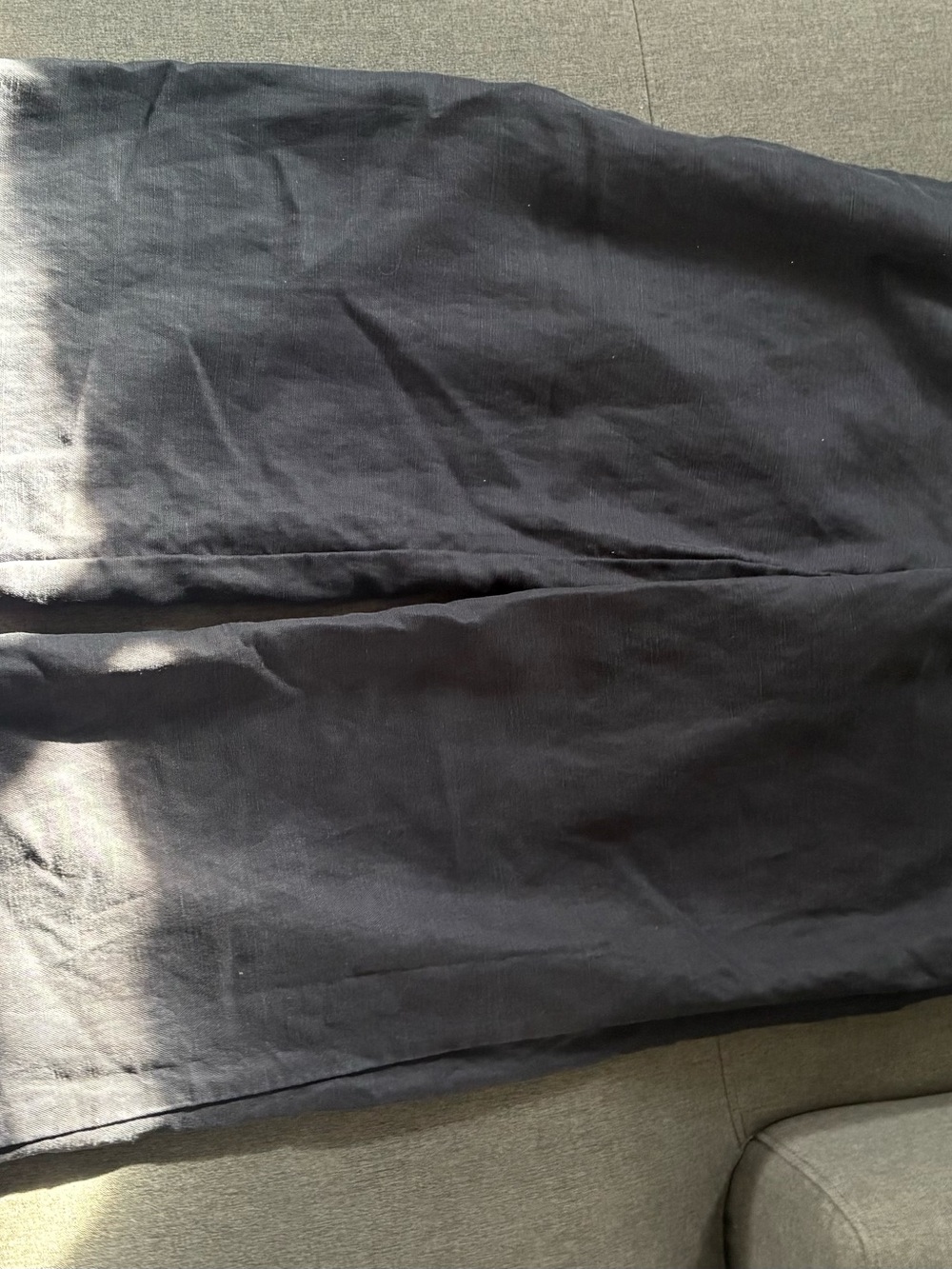 Aritzia Lodge linen Wide Leg Pants in Navy - Picture 3 of 3